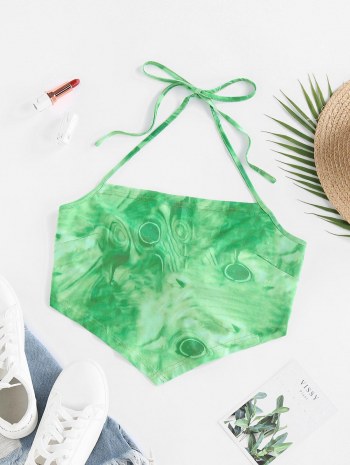 Tie Dye Halter Bandana Top
