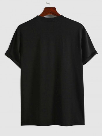 Tribal Print Front Pocket Design T-shirt