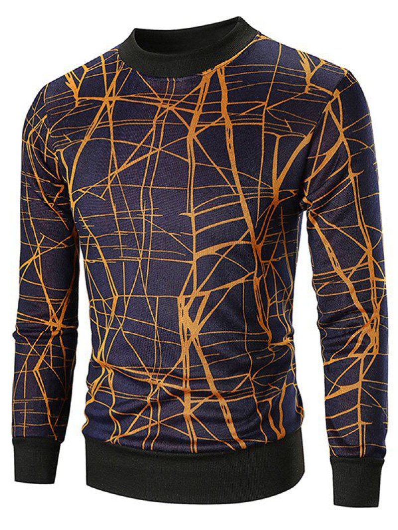 Web Print Crew Neck Sweatshirt