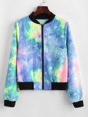 Zip Up Tie Dye Corduroy Jacket